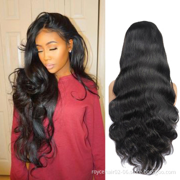 Wholesale Swiss Lace Wig 100% Brazilian Virgin Human Hair Dropship Natural Color Body Wave Transparent 13x4 Lace Front Wig